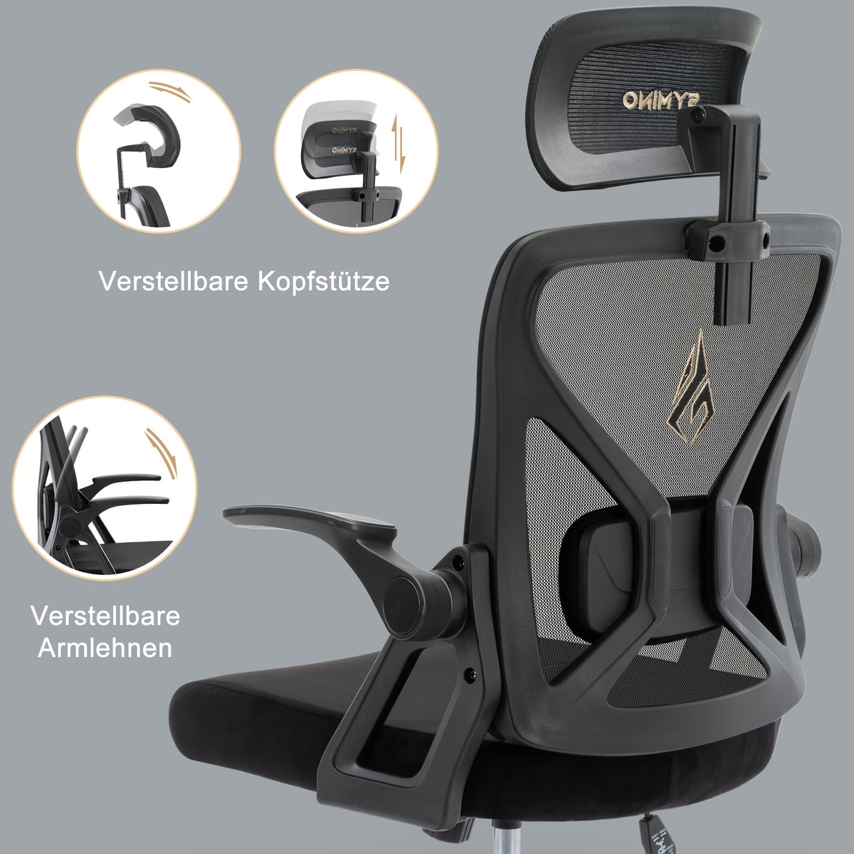 Sedia da ufficio, 150kg per smart working e ufficio – vista dettagliata 4
