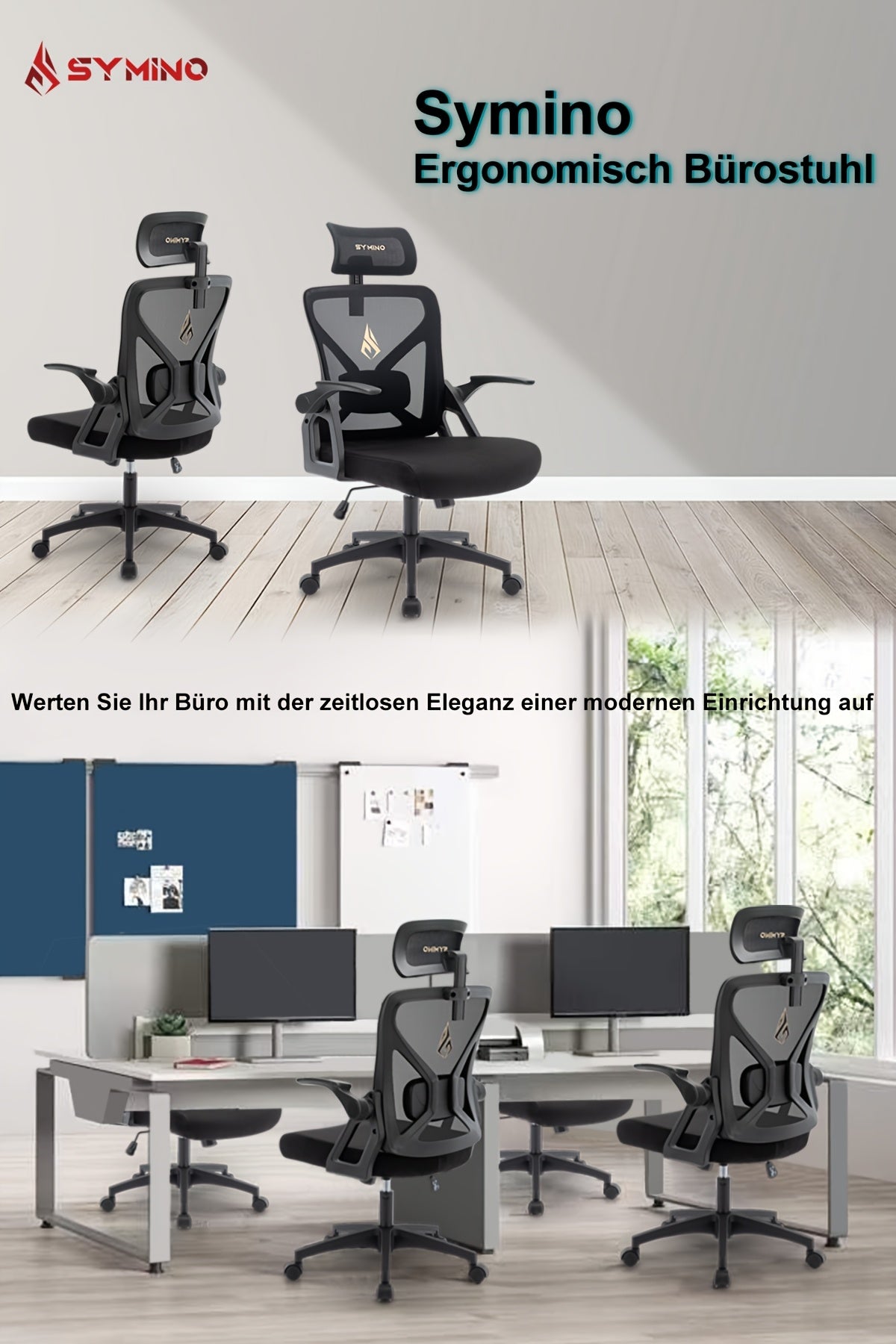 Sedia da ufficio, 150kg per smart working e ufficio – vista dettagliata 9