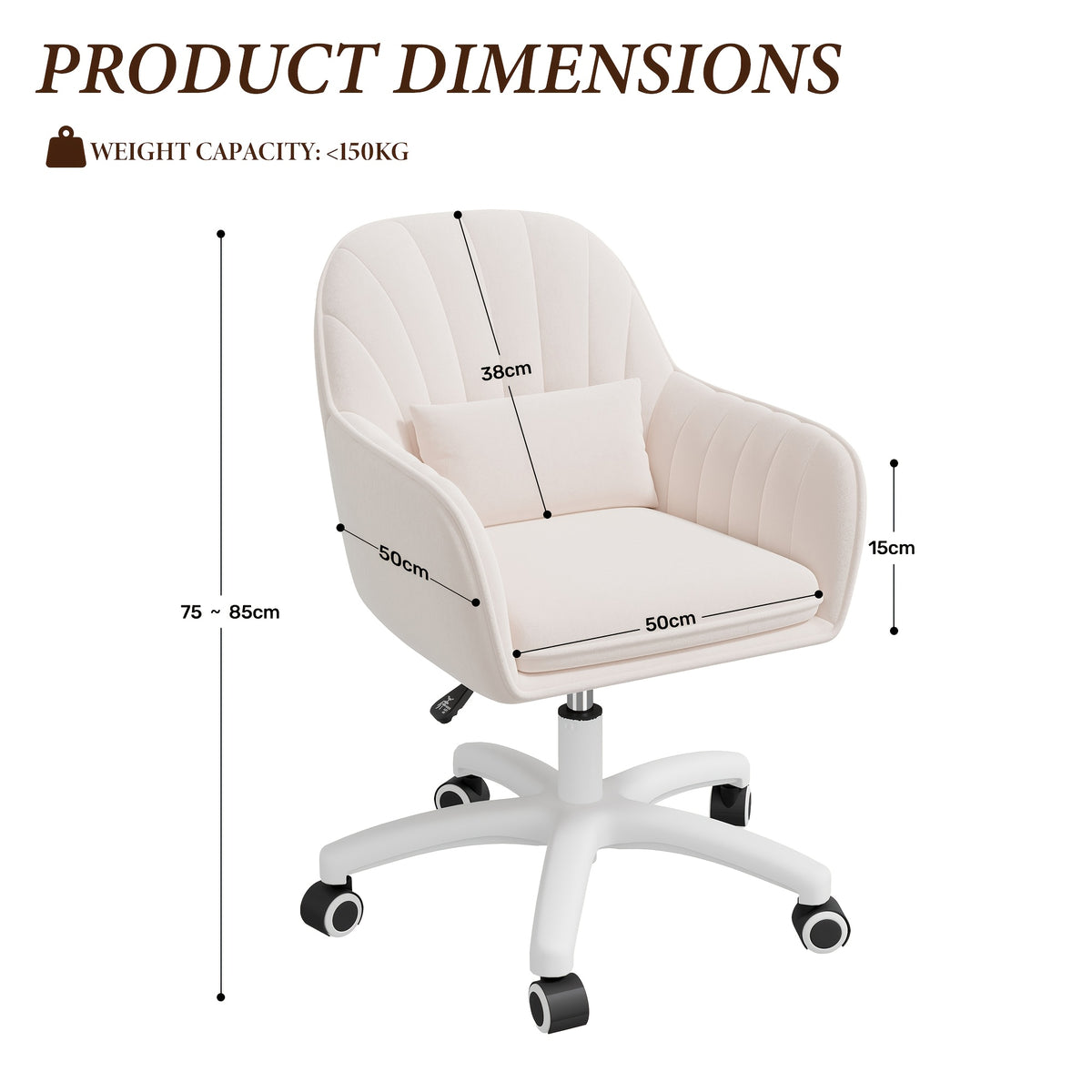 Sedia da ufficio, Beige per ufficio – vista dettagliata 10