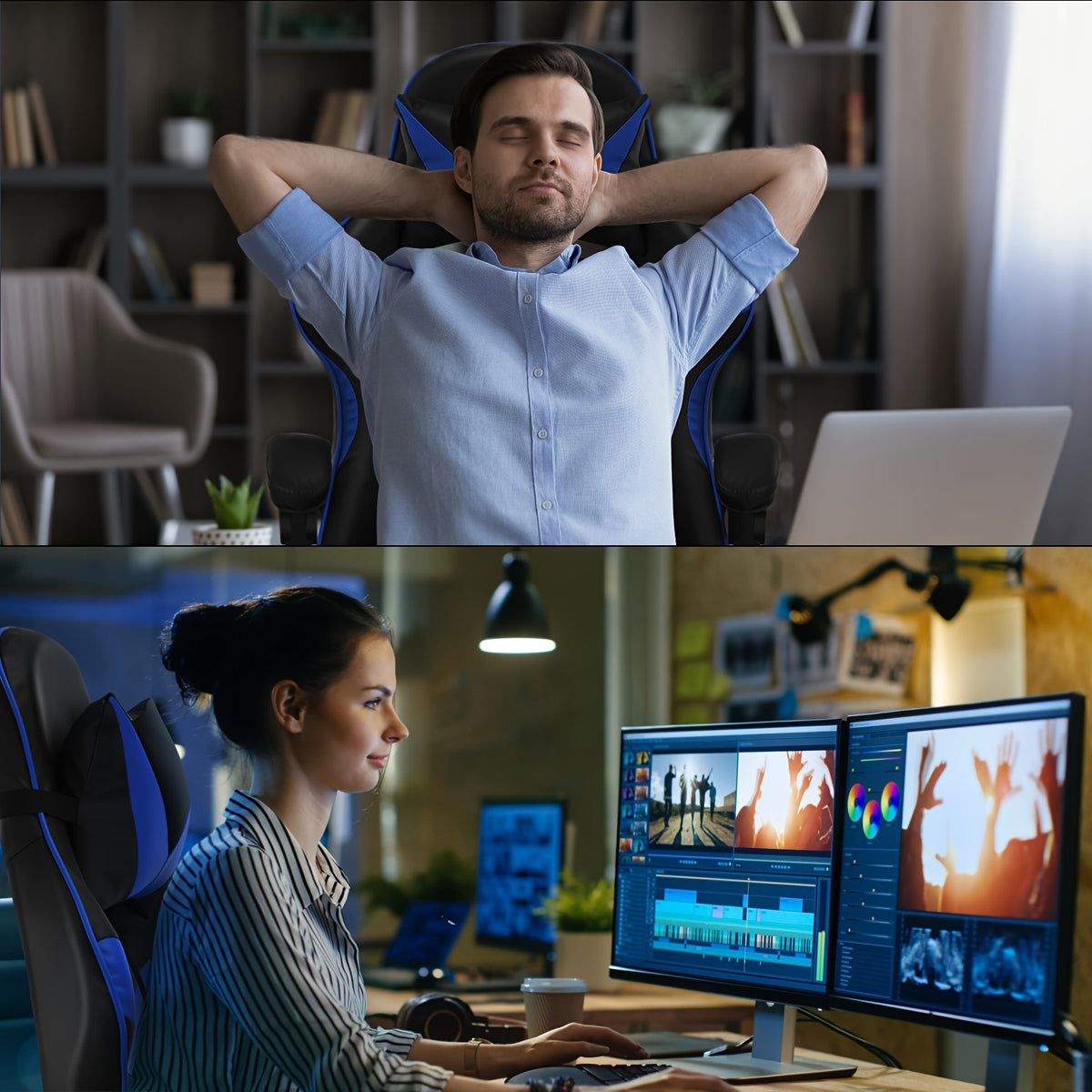 Sedia da ufficio, Bianco e nero per ufficio – vista dettagliata 10