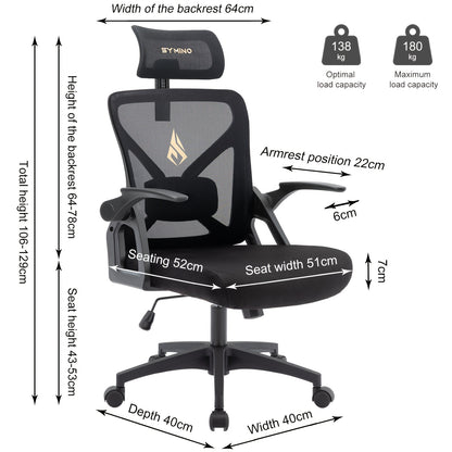 Sedia da ufficio, Grigio per smart working – vista principale