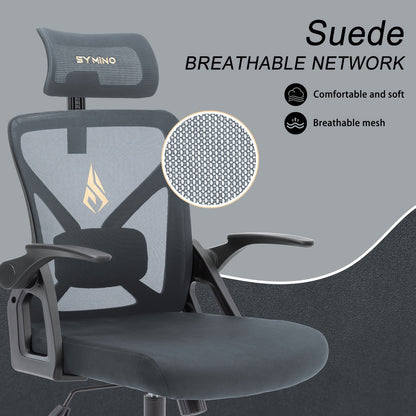 Sedia da ufficio, Grigio per smart working – vista dettagliata 4