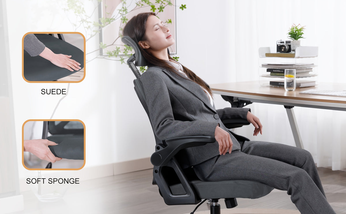 Sedia da ufficio, Grigio per smart working – vista dettagliata 7