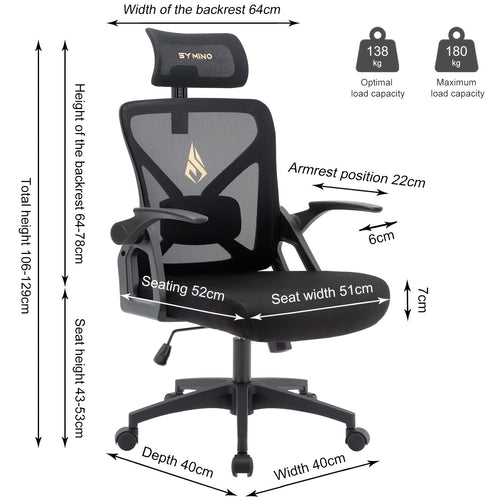 Sedia da ufficio, Grigio per smart working e ufficio – vista principale