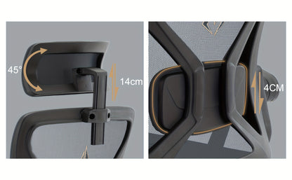 Sedia da ufficio, Grigio per smart working e ufficio – vista dettagliata 11