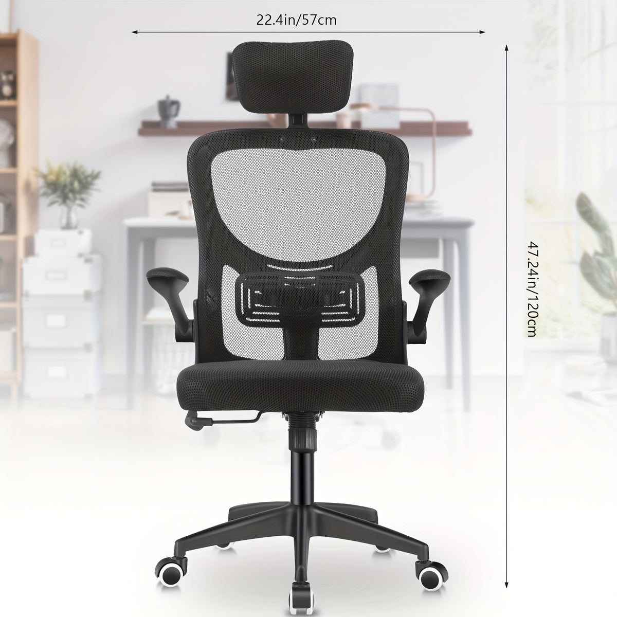 Sedia da ufficio, Nero per smart working – vista dettagliata 4