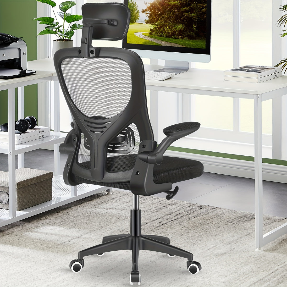 Sedia da ufficio, Nero per smart working – vista dettagliata 8