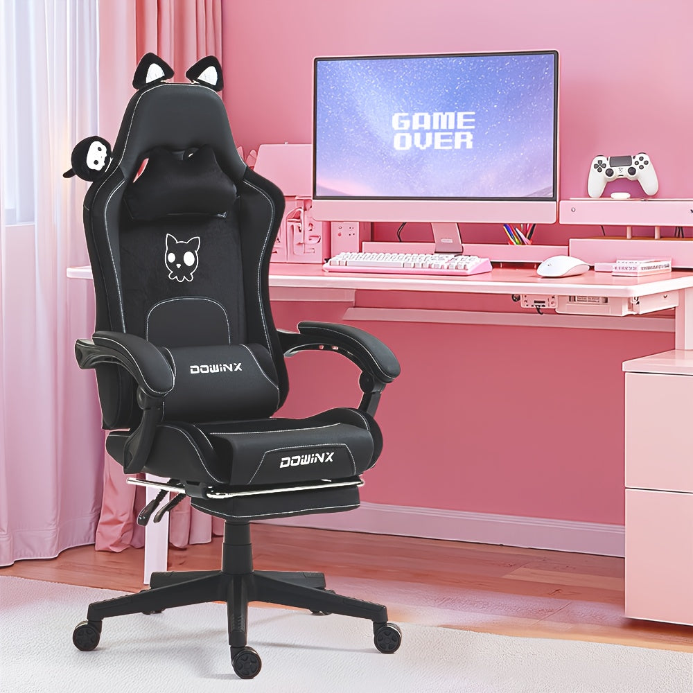 Sedia gaming, Gatto Bianco per gaming e ufficio – vista dettagliata 10