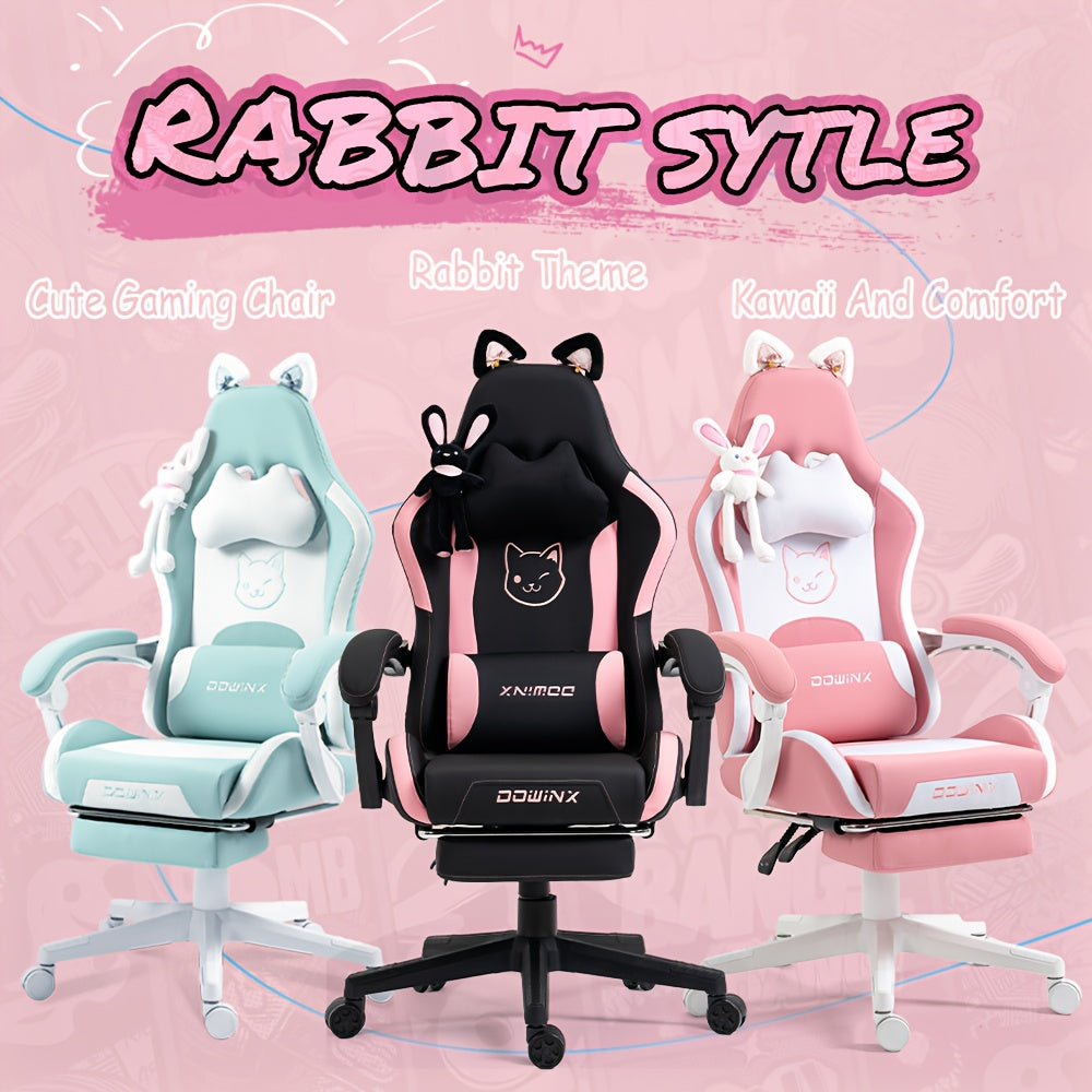 Sedia gaming, Gatto Bianco per gaming e ufficio – vista dettagliata 12