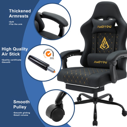 Sedia gaming, Nero per gaming – vista dettagliata 2