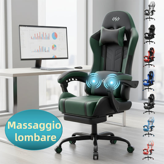Sedia gaming, Nero rosso per gaming e postazione PC – vista principale