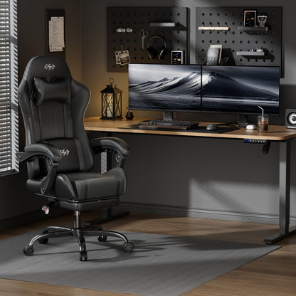 Sedia gaming, Nero rosso per gaming e postazione PC – vista dettagliata 8