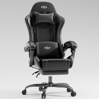 Sedia gaming, Nero rosso per gaming e postazione PC – vista dettagliata 12