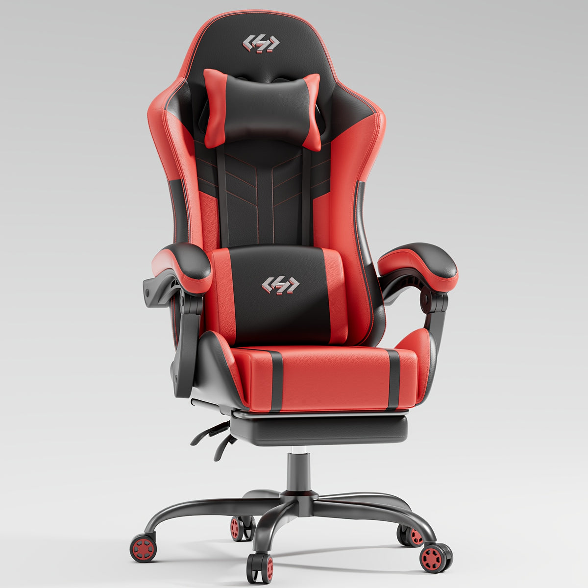 Sedia gaming, Nero rosso per gaming e postazione PC – vista dettagliata 26