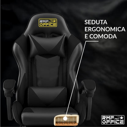 Sedia gaming, regolabile per postazione PC – vista dettagliata 3