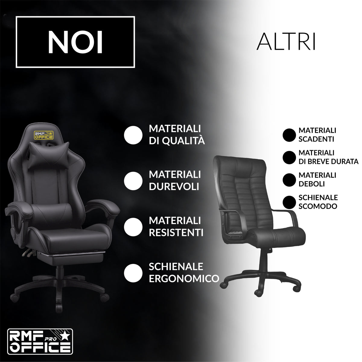 Sedia gaming, regolabile per postazione PC – vista dettagliata 7