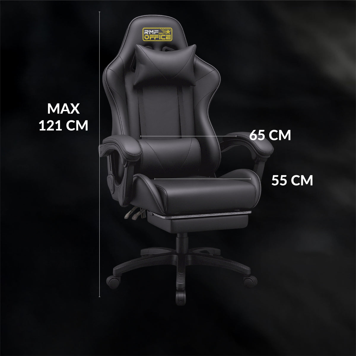 Sedia gaming, regolabile per postazione PC – vista dettagliata 8