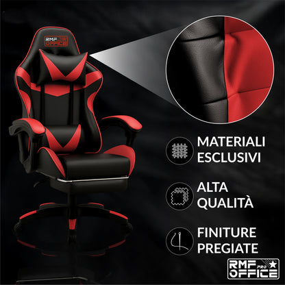 Sedia gaming, regolabile per postazione PC – vista dettagliata 11