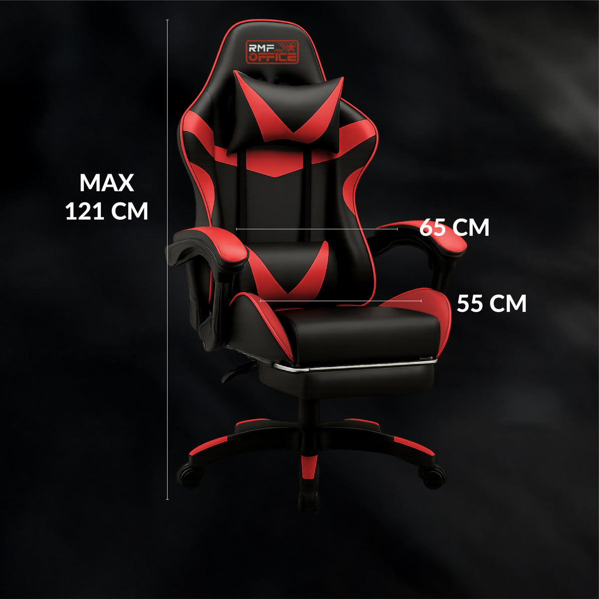 Sedia gaming, regolabile per postazione PC – vista dettagliata 13