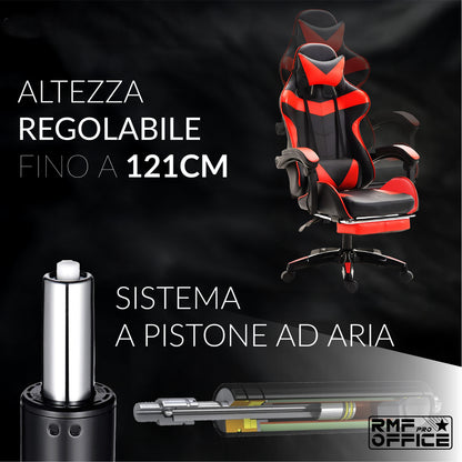 Sedia gaming, regolabile per postazione PC – vista dettagliata 17