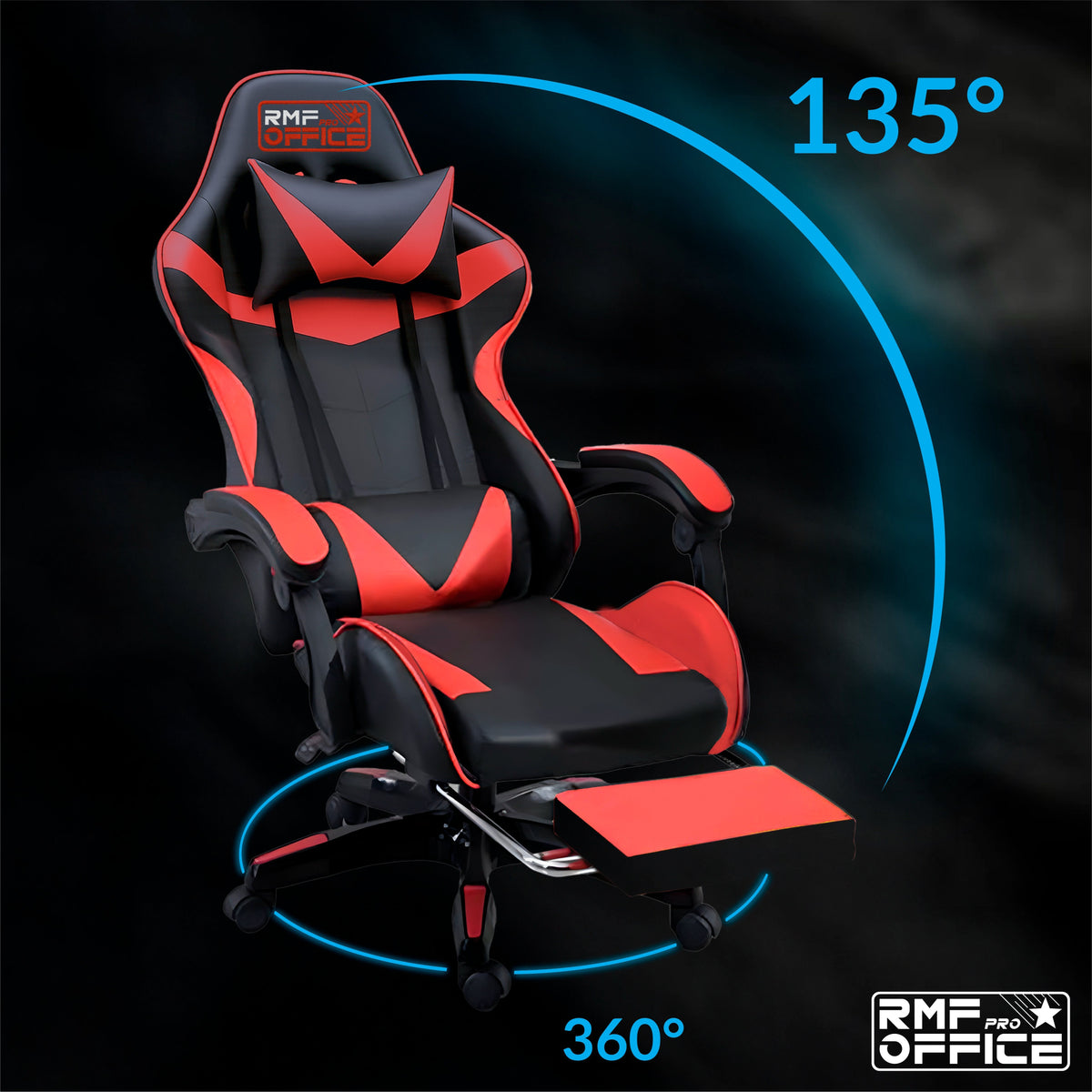 Sedia gaming, regolabile per postazione PC – vista dettagliata 18