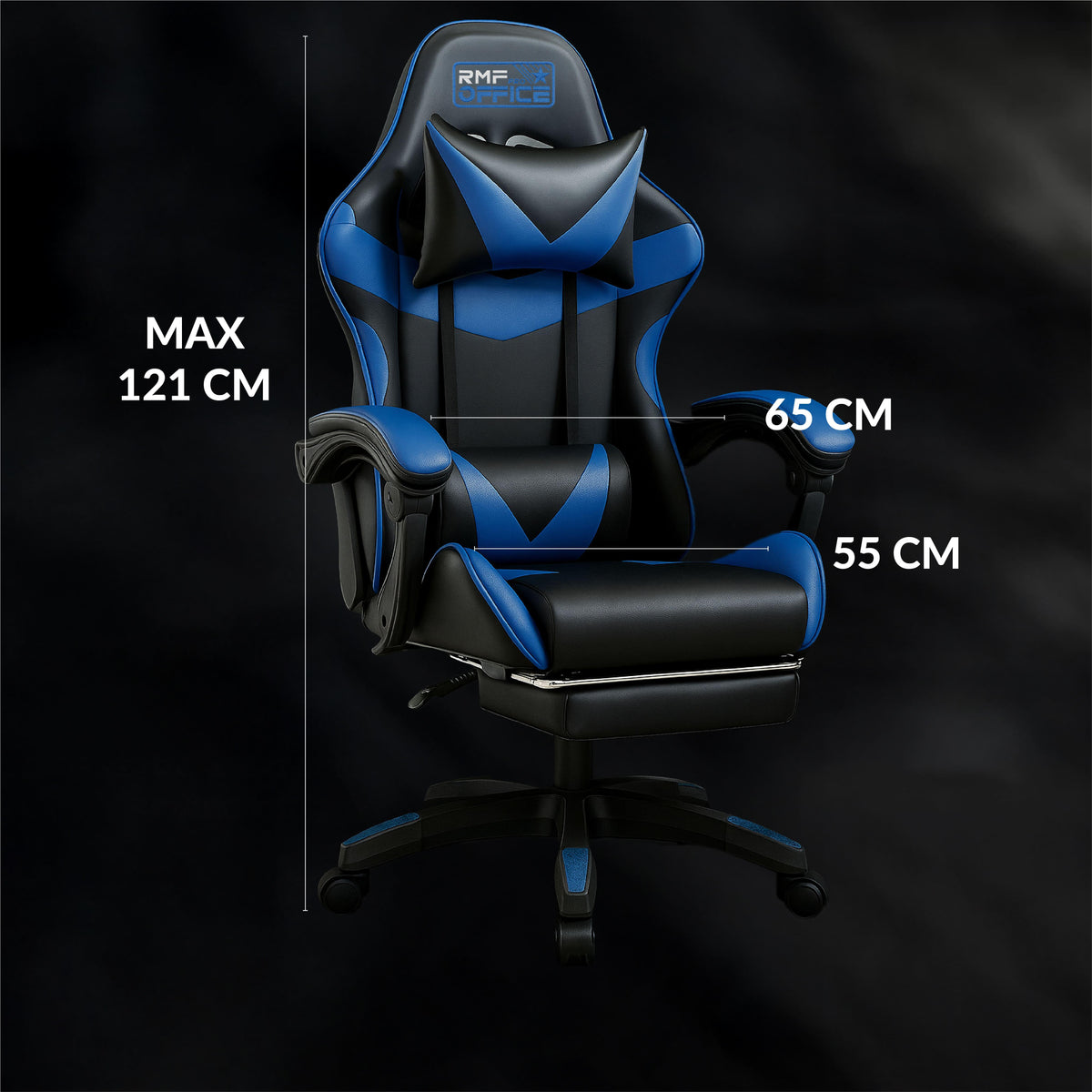 Sedia gaming, regolabile per postazione PC – vista dettagliata 22