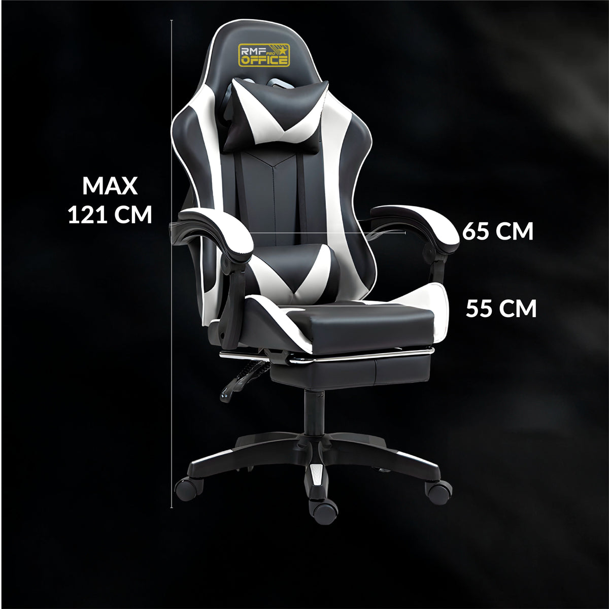 Sedia gaming, regolabile per postazione PC – vista dettagliata 31