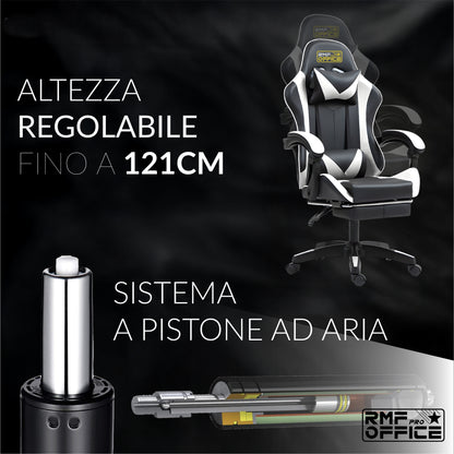 Sedia gaming, regolabile per postazione PC – vista dettagliata 33
