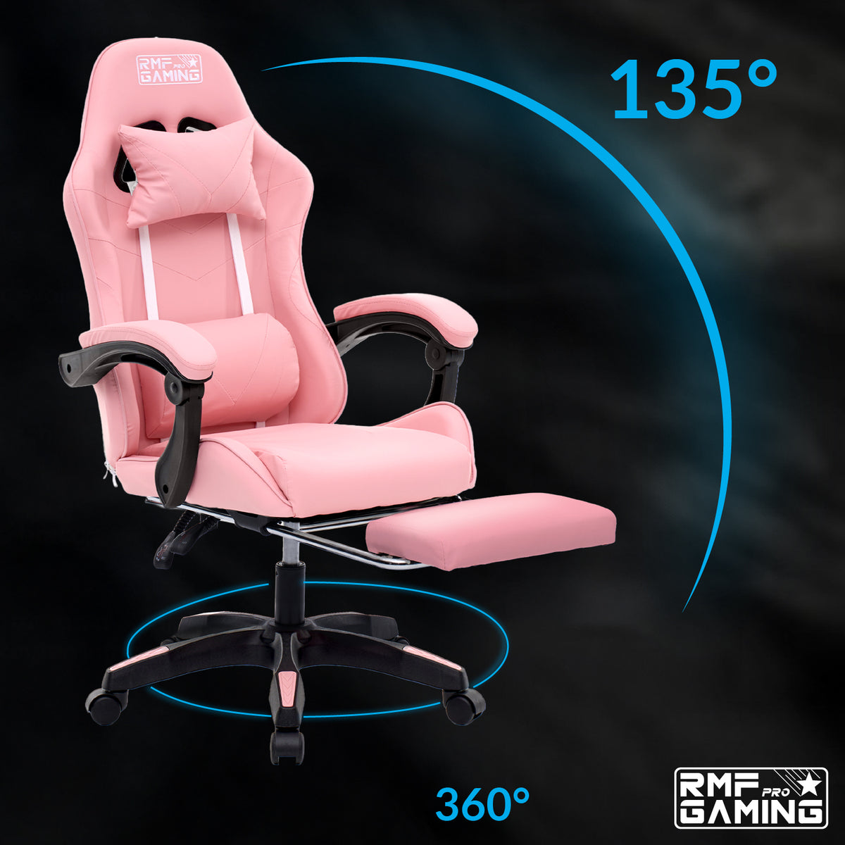 Sedia gaming, regolabile per postazione PC – vista dettagliata 40