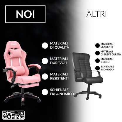 Sedia gaming, regolabile per postazione PC – vista dettagliata 43