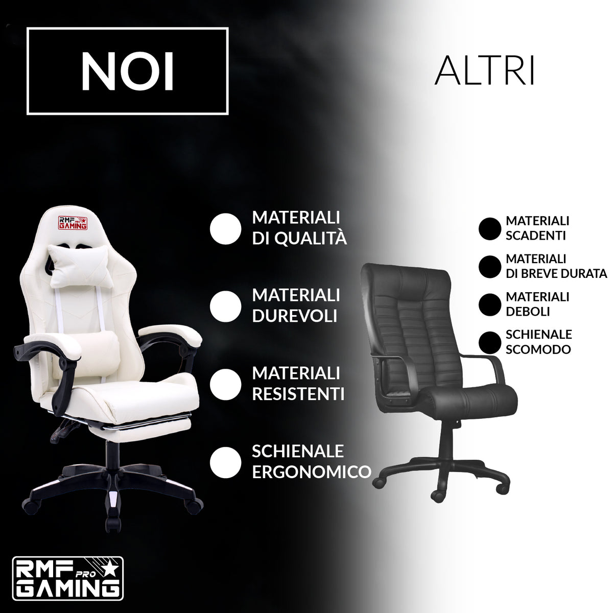 Sedia gaming, regolabile per postazione PC – vista dettagliata 49
