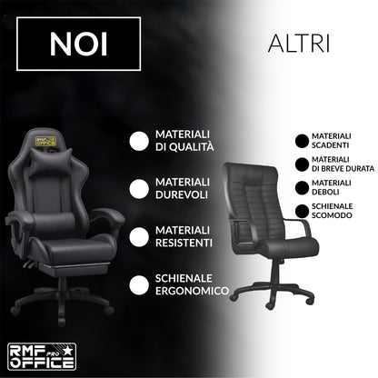 Sedia gaming, regolabile per postazione PC – vista dettagliata 63