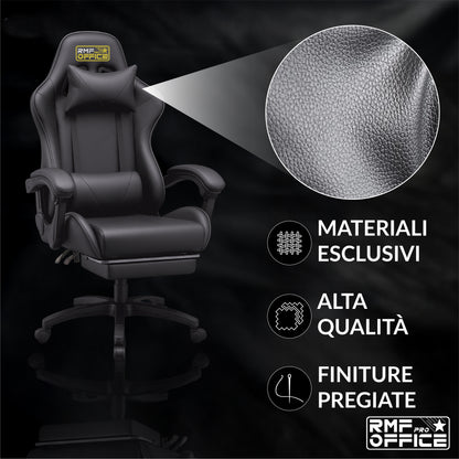 Sedia gaming, regolabile per postazione PC – vista dettagliata 65