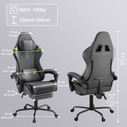 Sedia gaming, rosa per postazione PC e ufficio – vista dettagliata 6