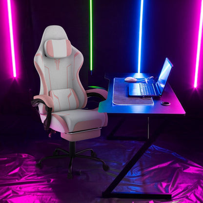 Sedia gaming, rosa per postazione PC e ufficio – vista dettagliata 12
