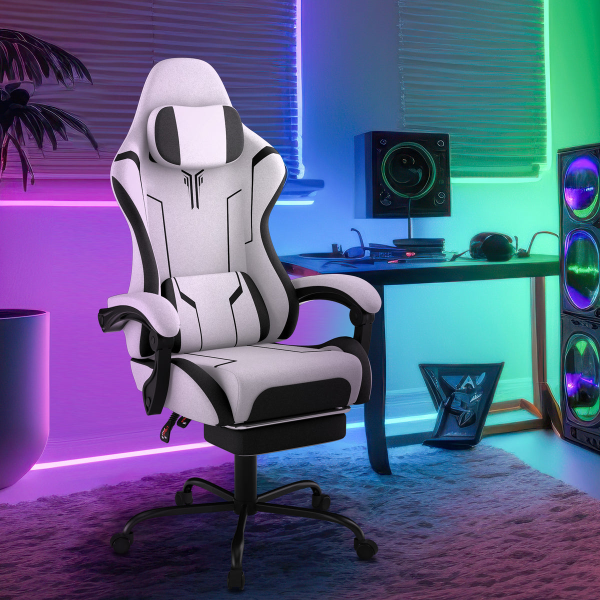 Sedia gaming, rosa per postazione PC e ufficio – vista dettagliata 13