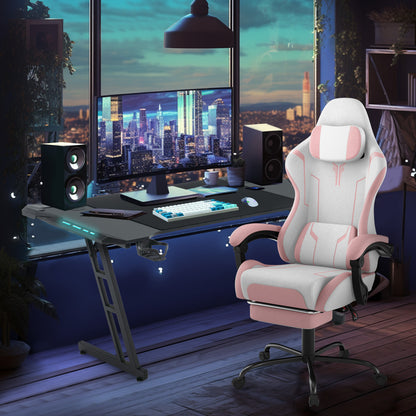 Sedia gaming, rosa per postazione PC e ufficio – vista dettagliata 15