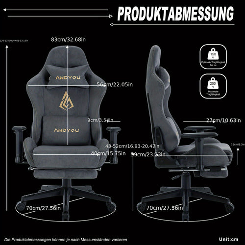 Sedia gaming, Rosso per gaming – vista principale