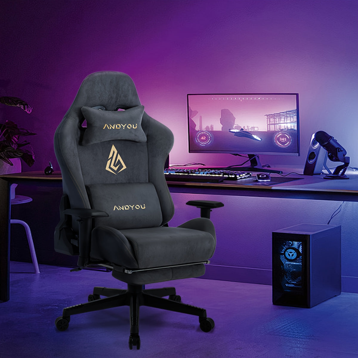 Sedia gaming, Rosso per gaming – vista dettagliata 8