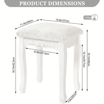 Sedia, Sgabello da Trucco Imbottito Morbido 37X30X50Cm per casa – vista dettagliata 4