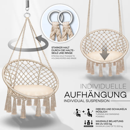 Sedia sospesa, Beige per giardino – vista dettagliata 8