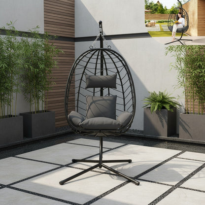 Sedia sospesa, metallo per giardino e balcone – vista dettagliata 6