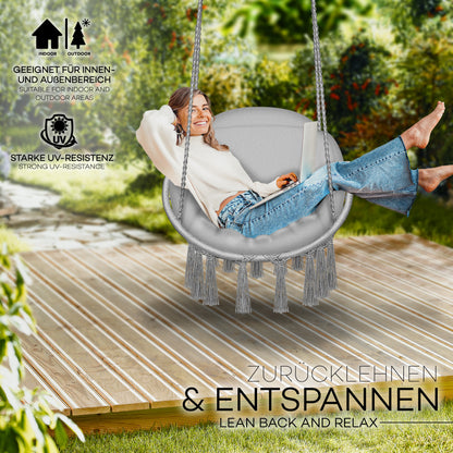 Sedia sospesa, Nero per balcone e giardino – vista dettagliata 45