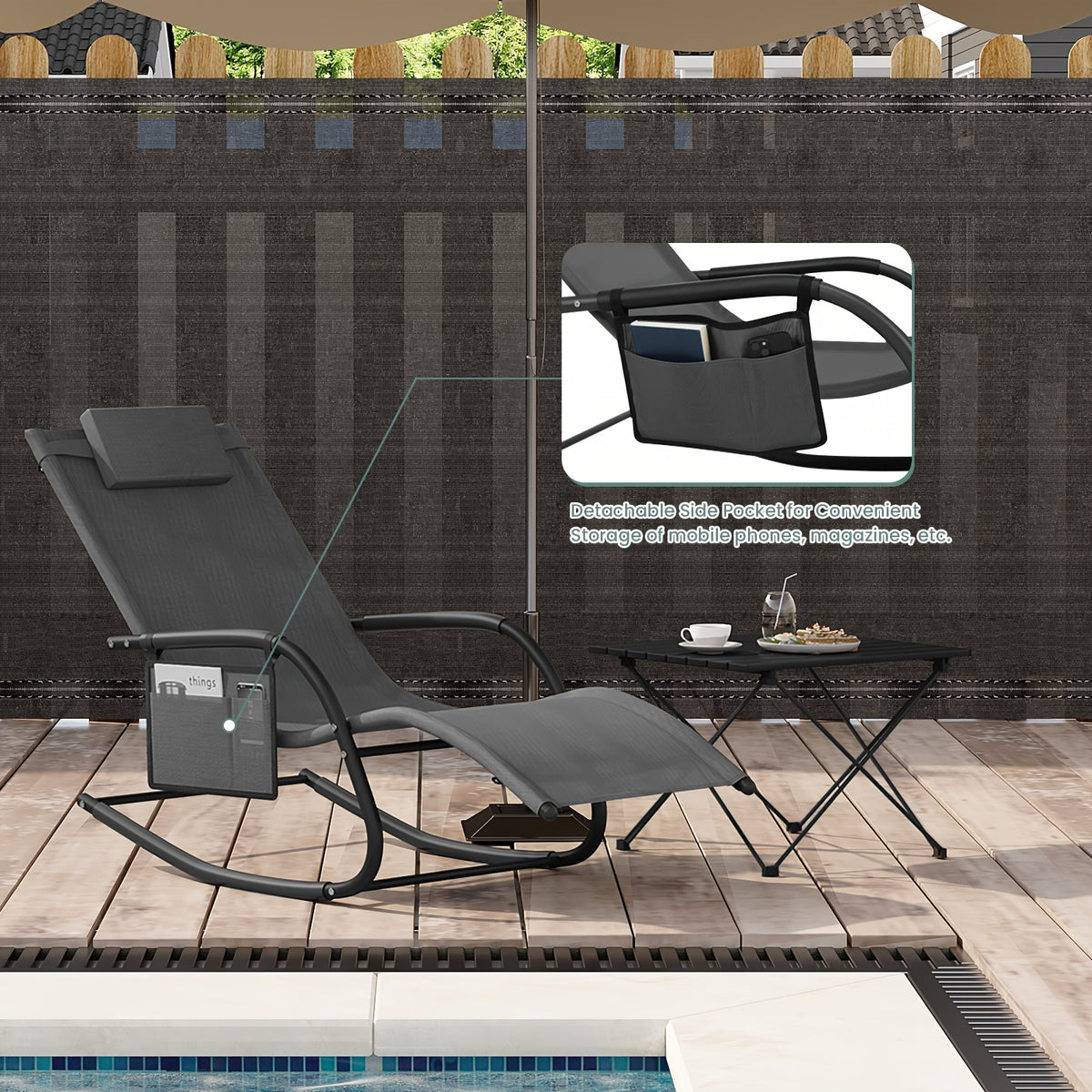 Sedia sospesa, rimovibile per giardino e balcone – vista dettagliata 10