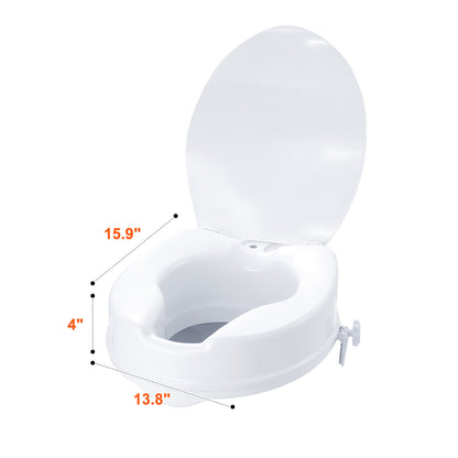 Sedile WC, 4 pollici per Anziani e uso quotidiano – vista dettagliata 4