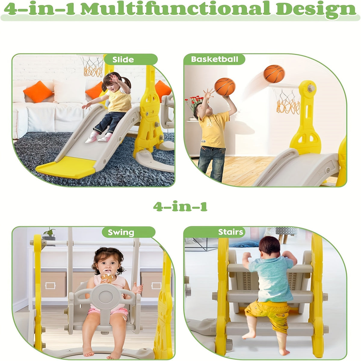 Set altalena e set di gioco, colore rosa per giardino e terrazza – vista dettagliata 5