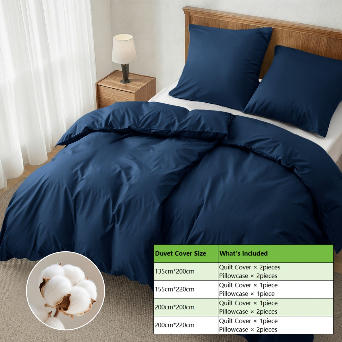 Set copripiumino, 3 pezzi per letto e camera da letto – vista dettagliata 18
