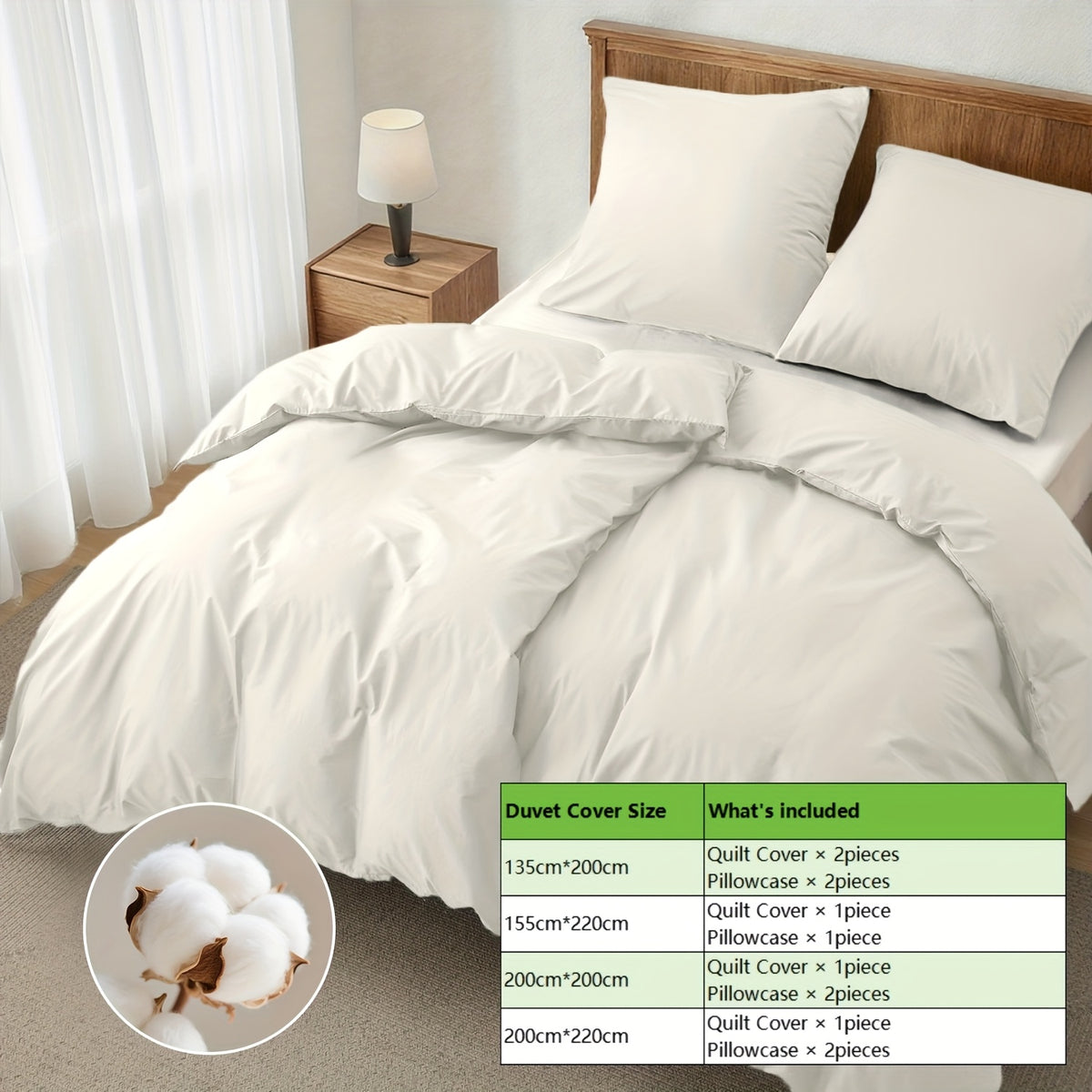Set copripiumino, 3 pezzi per letto e camera da letto – vista dettagliata 21