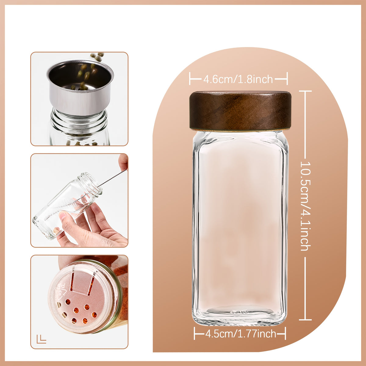 Set di barattoli per spezie, 120 ml per cucina e zona pranzo – vista dettagliata 4