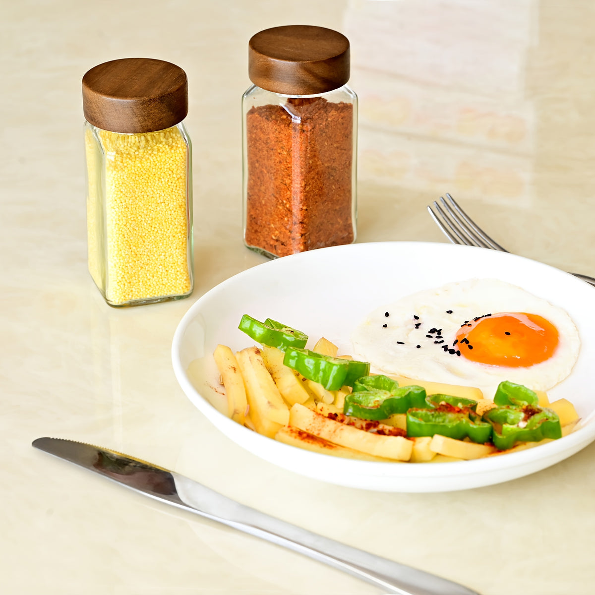 Set di barattoli per spezie, 120 ml per cucina e zona pranzo – vista dettagliata 7